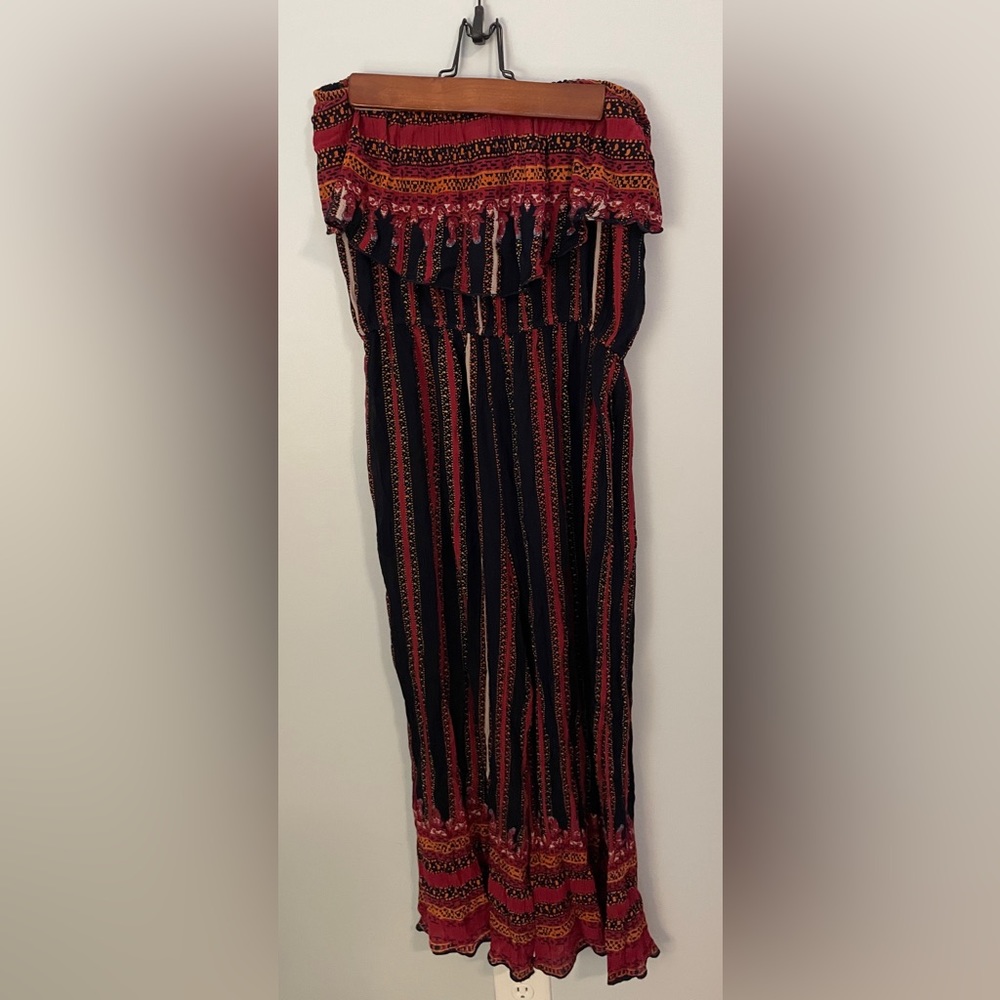 Free People Simone Flounce Patterned Strapless Ju… - image 3